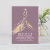 Elegant verfijnd zacht Mauve-Vrijgezellenfeest Kaart (Staand voorkant)