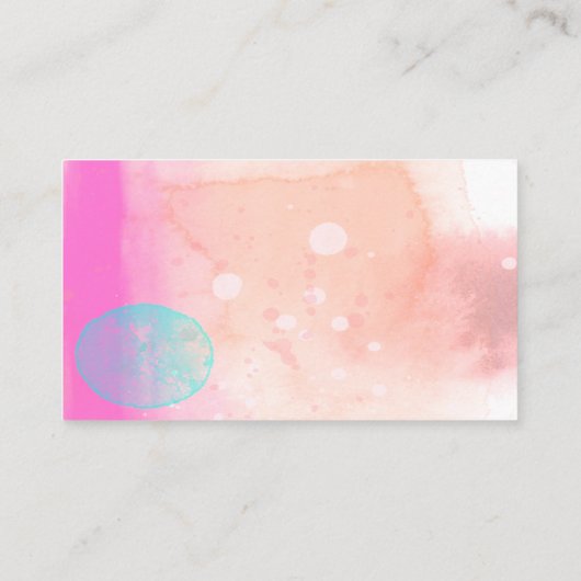 elegant verfontwerp voor abstracte waterverf visitekaartje (Achterkant)