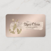 Elegant verfslag Glitter-ruimte, vacuümreiniger Visitekaartje (Voorkant)