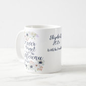 Elegant vergeet nooit het verschil in bloemenprach koffiemok (Voorkant links)