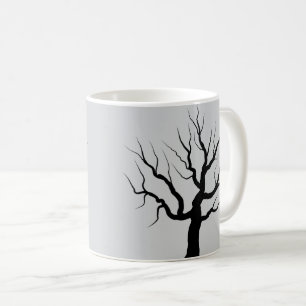 Elegant verhaal woord silhouet. koffiemok
