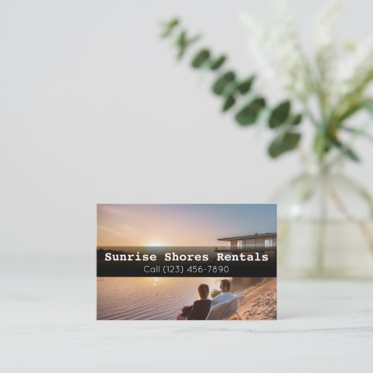 Elegant Verhuur Vastgoed Visitekaartje Perfect (Staand voorkant)