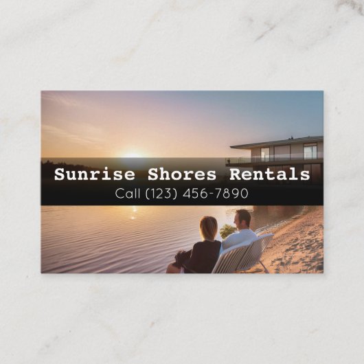 Elegant Verhuur Vastgoed Visitekaartje Perfect (Voorkant)