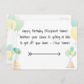 Elegant Verjaardag Kaart Border Design (Voorkant / Achterkant)