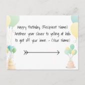 Elegant Verjaardag Kaart Border Design (Voorkant)