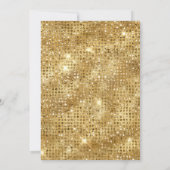 Elegant verjaardagsfeest beige bloemen glitter kaart (Achterkant)