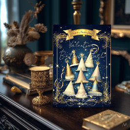 Elegant verjaardagsfeest Pet | Elegant goud en mar Kaart