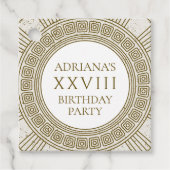 Elegant verjaardagsfeestje bedankjes labels (Voorkant)