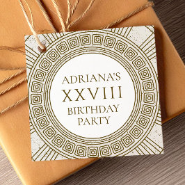 Elegant verjaardagsfeestje  bedankjes labels