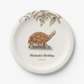Elegant verjaardagsfeestje van schildpadden papieren bordje (Voorkant)