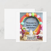 Elegant verjaardagsfeestje welkom save the date (Voorkant / Achterkant)