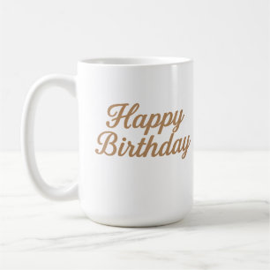 Elegant verjaardagskalligrafie ontwerp koffiemok