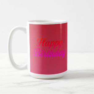 Elegant verjaardagskalligrafie ontwerp koffiemok