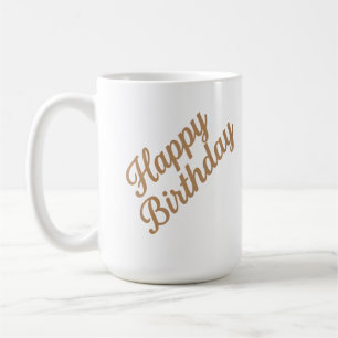 Elegant verjaardagskalligrafie ontwerp koffiemok