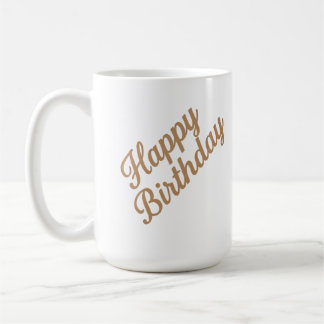 Elegant verjaardagskalligrafie ontwerp koffiemok