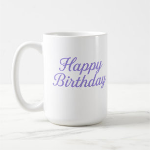 Elegant verjaardagskalligrafie ontwerp koffiemok
