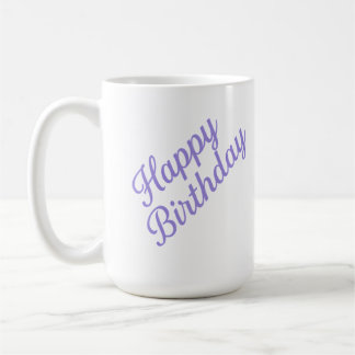 Elegant verjaardagskalligrafie ontwerp koffiemok