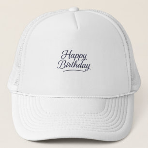 Elegant verjaardagskalligrafie ontwerp trucker pet