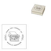 Elegant verlaat aangepaste versie van de bibliothe rubberstempel (Gestempeld)