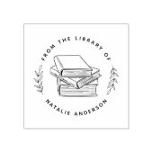 Elegant verlaat aangepaste versie van de bibliothe rubberstempel (Afrduk)
