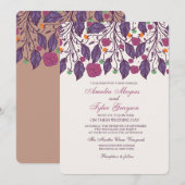 Elegant verlaat huwelijksuitnodigingen kaart (Voorkant / Achterkant)