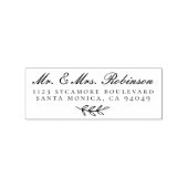 Elegant verlaat Mr. & Mrs Bruiloft retouradres Rubberstempel (Afrduk)