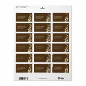 Elegant verlaat Thanksgiving adreslabel Etiket (Full Sheet)