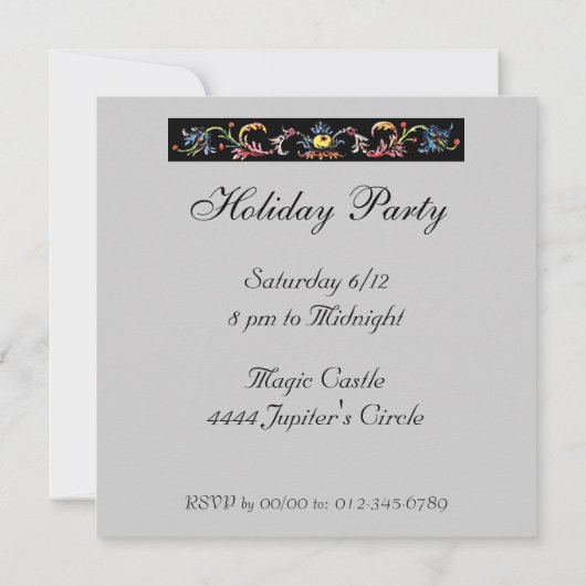 Elegant verlicht Art - Aangepaste uitnodigingen (Achterkant)