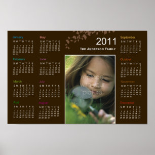 Elegant verliest Poster kalender voor foto's