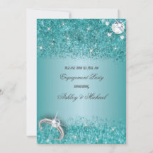 elegant verlofpartij chic turquoise glitter