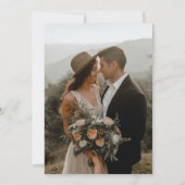 Elegant verloofd gouden foto verlovingsfeest kaart (Achterkant)