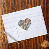 Elegant verloop pastelkleur kantpatroon hart sticker