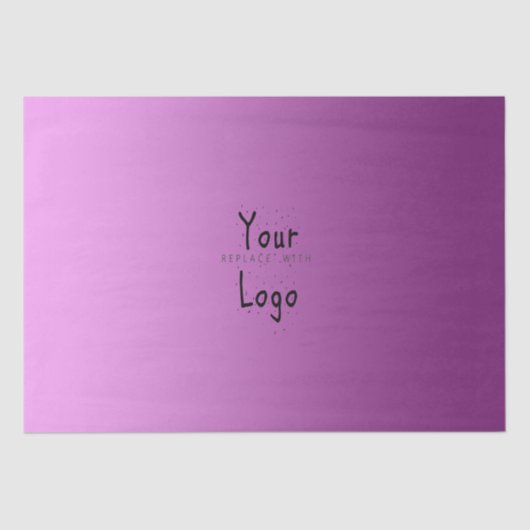 Elegant Verlooproze met Aangepaste Logo Tissuepapier (Voorkant)