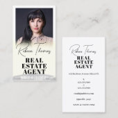 Elegant verloopwit portret visitekaartje (Voorkant / Achterkant)