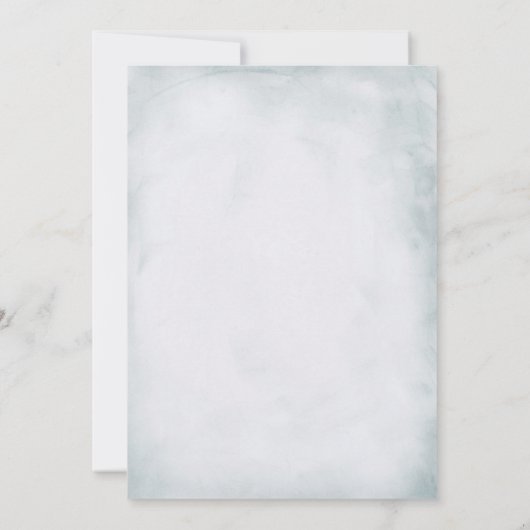 Elegant Verloving Blue Lila en Ivory Rozen Kaart (Achterkant)