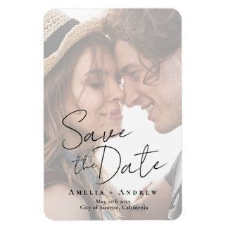 Elegant Verloving fotoscript bruiloft Magneet