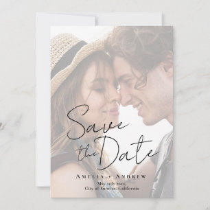 Elegant Verloving fotoscript bruiloft Save The Date