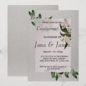 Elegant Verloving Invitation Kaart (Voorkant / Achterkant)
