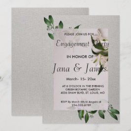 Elegant Verloving Invitation Kaart