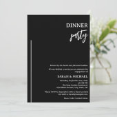 Elegant verlovingsdiner kaart (Staand voorkant)