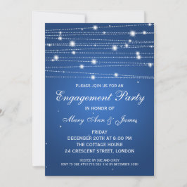 Elegant verlovingsfeest sprankelende lijnen saffie kaart