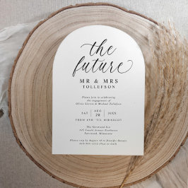 Elegant verlovingsfeest Zwart en Wit Kaart