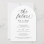 Elegant verlovingsfeest Zwart en Wit Kaart (Voorkant)