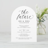 Elegant verlovingsfeest Zwart en Wit Kaart (Staand voorkant)