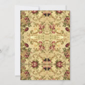 Elegant verlovingsfeestje met vintage roze goud kaart (Achterkant)