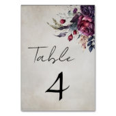 Elegant verontruste Gotische Waterverf Bloemen Kaart (Achterkant)