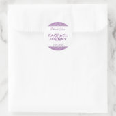 Elegant verontruste violette Paarse dank u Ronde Sticker (Tas)