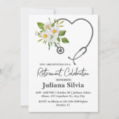 Elegant verpleegkundig arts pensioen partij kaart (Voorkant)