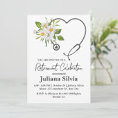 Elegant verpleegkundig arts pensioen partij kaart (Staand voorkant)