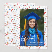 Elegant Verpleegkundige Handgeschreven Script Foto Aankondiging (Voorkant / Achterkant)